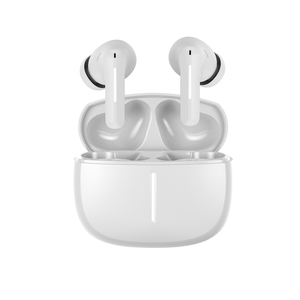 Audífonos Intrauditivos Blancos TWS V5.4 con Cancelación de Ruido ENC, Pantalla Digital, Chipset JL, Resistentes al Agua IPX4, Tipo C - Product Image 1
