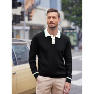 Camisa Polo de Punto Personalizada para Hombre, Manga Larga, Corte Regular, con Botones, Estilo Casual - Product Image 4