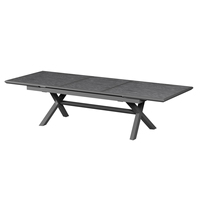 Nouveau design de meubles de restaurant table de patio extensible ensemble de salle à manger de jardin moderne et simple table à manger d'extérieur en métal avec chaises