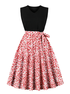 Robe d'été pour femmes, robe décontractée à pois, élégante, rétro, vintage, années 50, années 60, robe femme, rockabilly, <span class=keywords><strong>pin</strong></span>-<span class=keywords><strong>up</strong></span>, vêtements personnalisés de marque - Product Image 4