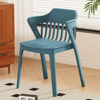 Fauteuil en plastique moderne et simple, empilable, pour salle à manger, maison, bureau, hôtel, meubles en panneaux MDF