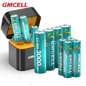 แบตเตอรี่แบบชาร์จ AA 1.5V แบตเตอรี่ลิเธียม แบตเตอรี่ Li-ion ที่ชาร์จแบบ USB Type-C 8 ช่อง สำหรับของเล่น ไฟฉาย - Product Image 1