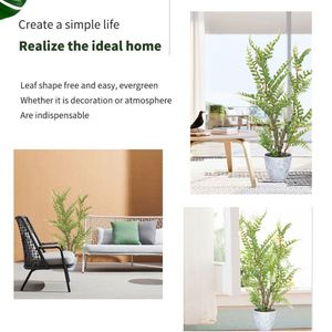 Fougère Artificielle Grande <span class=keywords><strong>en</strong></span> <span class=keywords><strong>Pot</strong></span> <span class=keywords><strong>en</strong></span> Plastique pour Décoration Intérieure et Extérieure, Feuilles Réalistes, Couleur Verte, Écologique, Toucher Naturel - Product Image 6