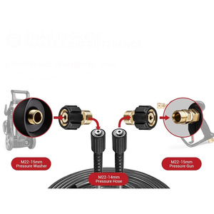 Adaptador de cobre para conversión de barril, conector roscado, rosca externa 22, rosca interna 14 a 15, para manguera de pistola de agua - Product Image 3
