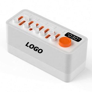 Machine à sons intelligente personnalisable pour le sommeil, veilleuse RGB, haut-parleur Bluetooth, design minimaliste, matériau plastique - Nouveauté promotionnelle - Product Image 1