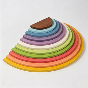 Jouets de construction <span class=keywords><strong>en</strong></span> <span class=keywords><strong>bois</strong></span> <span class=keywords><strong>en</strong></span> forme de demi-cercle <span class=keywords><strong>arc</strong></span>-<span class=keywords><strong>en</strong></span>-<span class=keywords><strong>ciel</strong></span> CE CPC <span class=keywords><strong>Grimms</strong></span> pour enfants de 5 à 7 ans - Product Image 1
