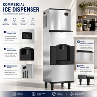 Máquina de Hielo Comercial Pequeña con Pantalla LED Profesional Hicon, 190 kg/24 h, CE, GS, EMC