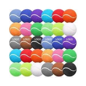 Balle de tennis pour chien en caoutchouc de 2,5 pouces avec logo imprimé personnalisé - Product Image 1