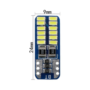 Feux de stationnement LED pour voiture, éclairage intérieur, lumières décoratives, T10 W5W, 194 168 3014, décodage 24 lumières - Product Image 5