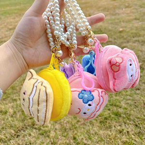 QYS Cute <b>Plush</b> Coin <b>Purse</b> Anime Style Mini Pouch Earphone Storage Bag Small Gift keychain Wholesale - Product Image 1