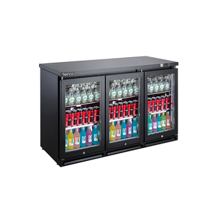 業務用デジタル温度制御<span class=keywords><strong>3</strong></span>ドアガラス扉キャビネットレストランクーラーミニ冷蔵庫冷凍庫機器 - Product Image 1