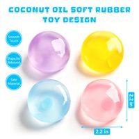 Balle anti-stress en forme de noix de coco, compressible, sans rebond, à remontée lente, jouet sensoriel apaisant pour la décompression au bureau