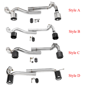Embout d'Échappement en Fibre de Carbone et Acier Inoxydable pour BMW E36 <span class=keywords><strong>E46</strong></span> E90 E92 E93 316i 318i 320i 325 330i M AK MT MP <span class=keywords><strong>M3</strong></span> M4 - Product Image 1