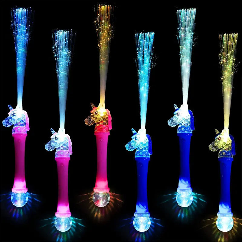 Party & Holiday Kids Party Magic Glow Lamp Happy Birthday Light Props Unicorn Flashing Led Fiber Optic Wand
