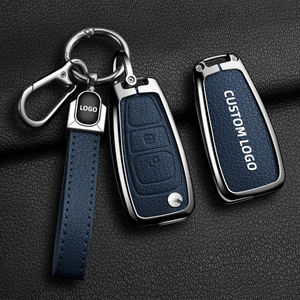 Funda para Llaves de Coche de Aleación de Zinc y Cuero para <span class=keywords><strong>Ford</strong></span> <span class=keywords><strong>Tourneo</strong></span> <span class=keywords><strong>Custom</strong></span>/Transit/Focus/Mondeo/Mondeo <span class=keywords><strong>Titanium</strong></span>/Kuga/S-MAX - Product Image 3