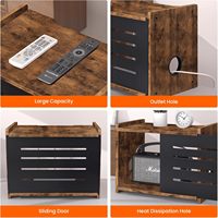 Estante para Router, Caja de Madera para Ocultar el Router, Soporte para Proyector, Caja de Almacenamiento para Router y Módem, Organizador de Cables y Enchufes