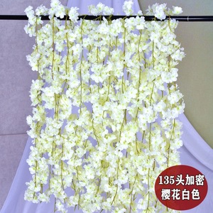 G-120901-1 Guirnalda de Flores de Cerezo al por Mayor, Flores Artificiales de Jazmín de Invierno, Plantas de Flores Artificiales, Hojas Verdes de Hiedra, Flores Colgantes, Enredadera de Rosas - Product Image 6