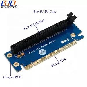 PCI Express PCI-E 16X Ke 16X Slot Adapter Riser Kartu 90 Derajat untuk 1U 2U Casing Komputer