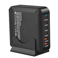 Station de charge rapide USB C GaN 220W à 6 ports, prix d'usine, station de charge USB C 100W, téléphones mobiles, tablettes, ordinateurs portables