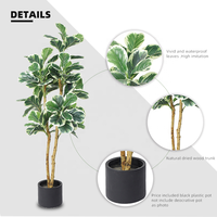 Vente chaude Décor À La Maison Oh Arts bonsaï artificiel arbre artificiel planta ficus lyrata Faux violon feuille figuier