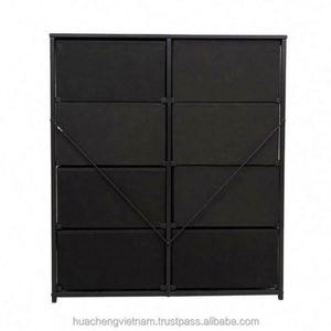 Fabric & Stainless Steel Freestanding Durable Modern Design Dresser Living Room Furniture Pine <b>Cabinet</b> - Product Image 5