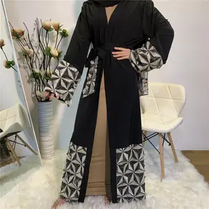 Fashion Abaya Kaftan Long Dress Muslim Gaun Pengantin Muslim Lengan Panjang Pakaian Baju Muslim