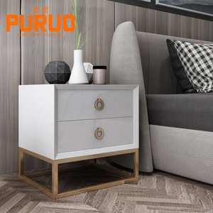 Schlafzimmer Zwei Schubladen schwarz Holz Nachttisch Nachttisch - Product Image 4