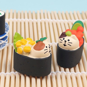 Cat Sushi Restaurant Resin Ornaments Handmade Decorative Items For Desktop And Car Home Decoration Animal Shape Craft - Product Image 3