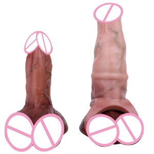 FAAK Realistic Penis Sleeve Sex Toys Silicone Artificial <b>Dildo</b> Sheath With Anti-drop Ring Cock Enlargement Delay Ejaculation - Product Image 1
