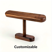 Stands pajangan jam tangan QingChuan ramah lingkungan dari kayu walnut, untuk gelang, perhiasan, dan perlengkapan toko ritel.