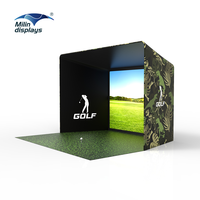Boîtier de cabine d'écran de tension de boîtier de simulateur de golf en aluminium 3D populaire pour terrain de golf