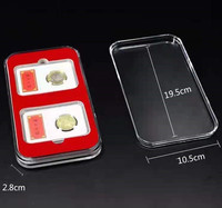 Lot de 2 boîtes de protection en acrylique pour pièces de monnaie NGC PCGS, étuis de présentation et de rangement pour téléphones portables, montres, bijoux, colliers, stylos