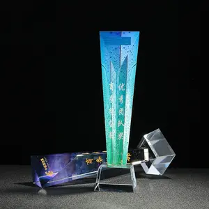 Customized Creative Crystal Glass Trophy Souvenir Crystal Gift Wholesale Crystal Award Trophy