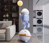 Porte-monnaie en résine en forme d'astronaute de dessin animé, style influenceur tendance, ambiance Instagram, décoration d'intérieur sur le thème de l'espace