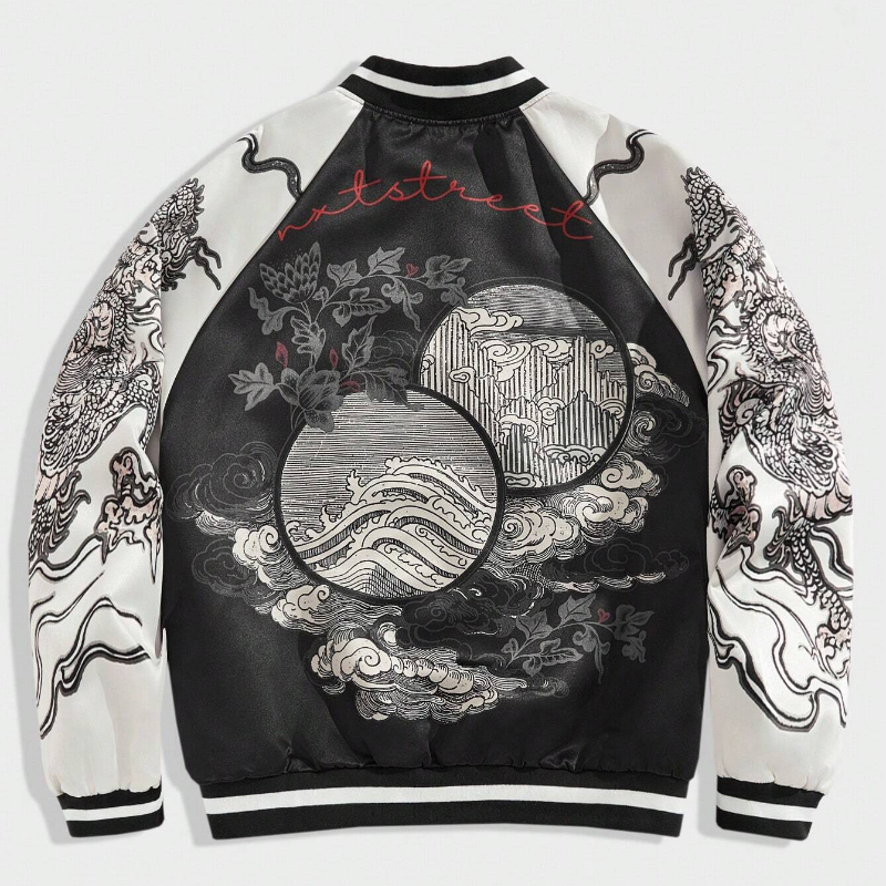 Jacket Chinese Dragon - Embroidery & Vintage Style
