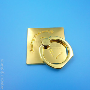 Mobile <b>Phone</b> <b>Ring</b> Holder Zinc Alloy Imitation Gold Adhesive Back Mount Desktop Use - Product Image 2