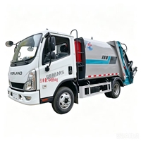 Camion à ordures compacté Foton de 6,5 mètres cubes, 4x2, moteur diesel manuel, chargement arrière, camion à déchets domestiques