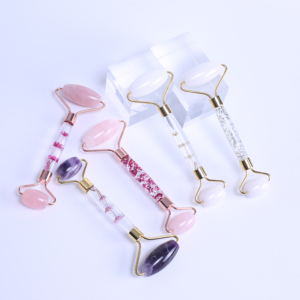 Private Label Custom Logo Guasha Stone Jade Roller for Face Beauty Boards Body Portable Facial Massager Oem Gift Box Two Roller