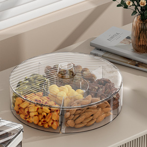Boîte de rangement ronde pour collations, grande capacité, plateau à fruits pour la cuisine et les fêtes - Product Image 4