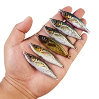 Palmer 30g 40g 60g 80g bionique 3D imprimé métal gabarit de pêche métal jigging leurres nageur lueur lumineuse dans l'appât dur sombre