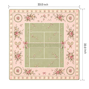 Tapete de Mahjong Coquette de 33 Pulgadas, Diseño Vintage con Rosas Rosadas, con Lazo, para Mahjong, Póker y Juegos de Mesa - Product Image 3