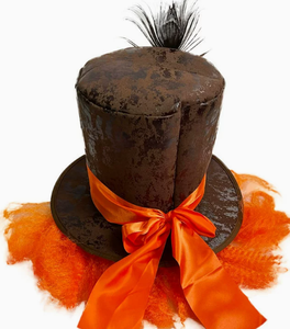 Máscara para Fiesta de Baile de Halloween, Sombrero con Plumas de Pavo Real y Peluca Naranja, Sombrero Irlandés, Sombrero de <span class=keywords><strong>Mago</strong></span> - Product Image 6
