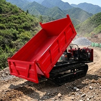 Mini Transporter Dumper Multifonction Hydraulique 5 Tonnes 2 Tonnes 3 Tonnes Diesel 4x4 Compact Tout-Terrain sur Chenilles