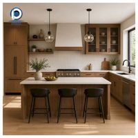 Armoire en bois massif Prima Popular, armoire en bois sur mesure résistante à l'usure pour solutions de décoration de cuisine haut de gamme
