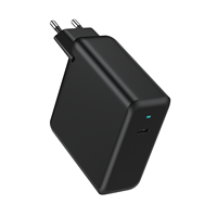 Chargeur mural rapide PD100W à port unique, conforme à la norme KC, prise KR, PD3.0 QC3.0 Type-C GaN, ignifuge, faible augmentation de température pour ordinateur portable