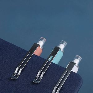 Custom Retractable Ballpoint Pens With Soft Grip Medium Point 1Mm <b>Black</b> Ink Office Use - Ideal for Men & Women - Product Image 3