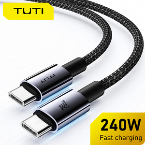 Cavo dati <span class=keywords><strong>TUTI</strong></span> di alta qualità da 1,8 m, cavo di ricarica rapida da 240 W, cavo USB da tipo C a tipo C per tablet/telefono - Product Image 3