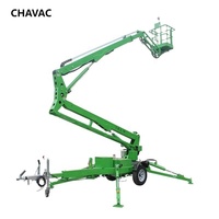Fruitpluklift, aanhangwagen gemonteerde spinnenlift, kersenplukker, hydraulische kraan, telescopische hoogwerker, 8m