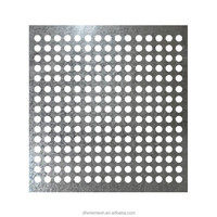 Tôle perforée en acier inoxydable noir à huit trous allongés, pour découpe et soudure, usage architectural