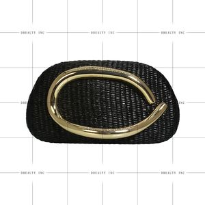 Trendy Women's Summer Woven Evening Beach <b>Crossbody</b> Purse with Metal Handle Casual Fashionable <b>Straw</b> Clutch for Winter - Product Image 2